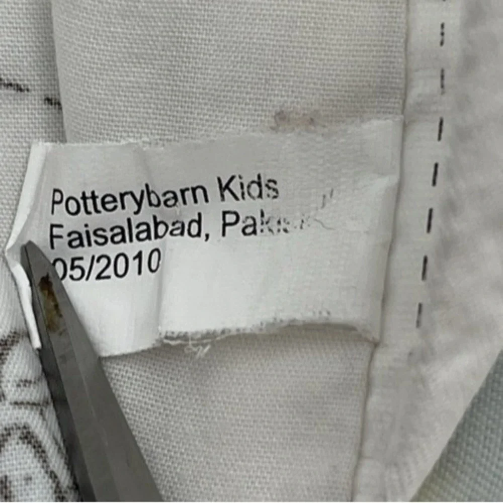 Pottery Barn Kids Football TWIN Sheet + Pillowcase 100% Organic Cotton Football